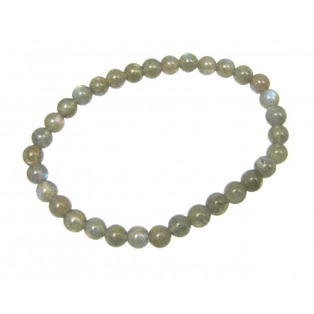 Kugel-Armband Labradorit grün 6 mm