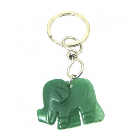 Schlüsselanhänger Elefant Grünquarz