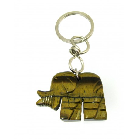 Schlüsselanhänger Elefant Tigerauge
