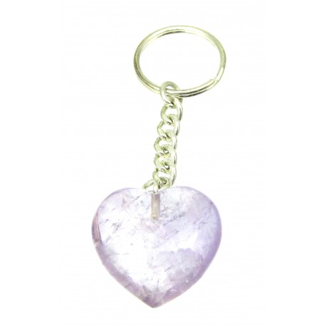 Schlüsselanhänger Herz Amethyst