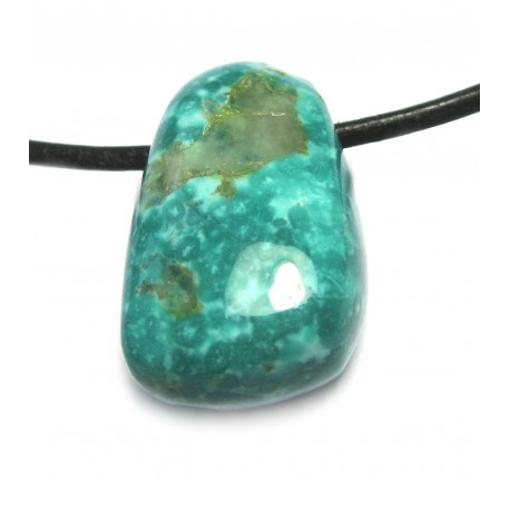 Trommelstein gebohrt Türkis A stabilisiert