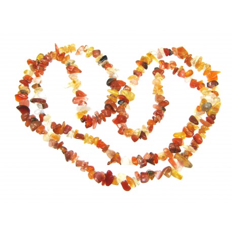 Splitter-Kette Carneol (erhitzt) 80 cm