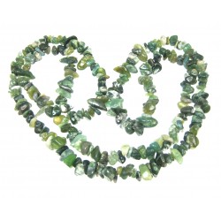 Splitter-Kette Moosachat (Chalcedon) 80 cm