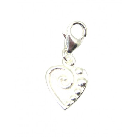 Charm Herz mit Dekor 27 mm
