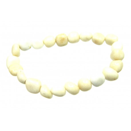 Nugget-Armband klein Calcit weiß