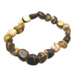 Nugget-Armband klein Jaspis Cappuccino