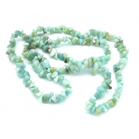 Splitterkette Amazonit 80 cm