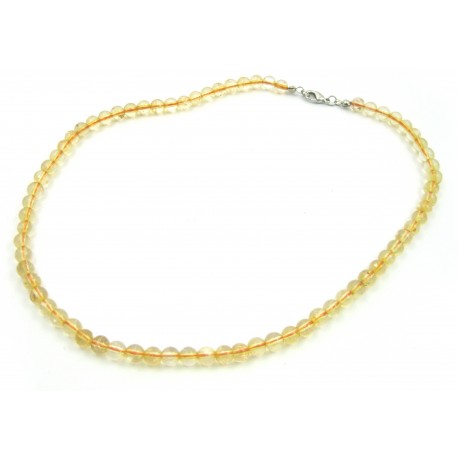 Kugel-Kette Citrin (erhitzt) 6/45