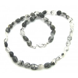 Nugget-Kette Turmalinquarz fein