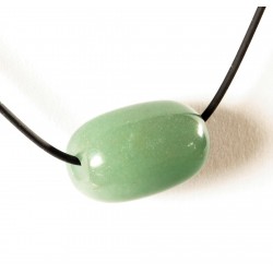 Perle länglich gebohrt Aventurinquarz grün