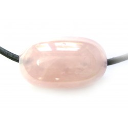 Perle länglich gebohrt Rosenquarz
