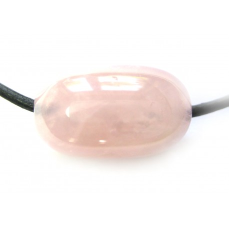 Perle länglich gebohrt Rosenquarz