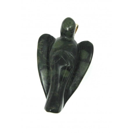 Engel-Anhänger Rhyolith Kabambastein 3,5 cm Metall-Öse