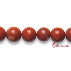 Strang Kugel Jaspis rot 6 mm