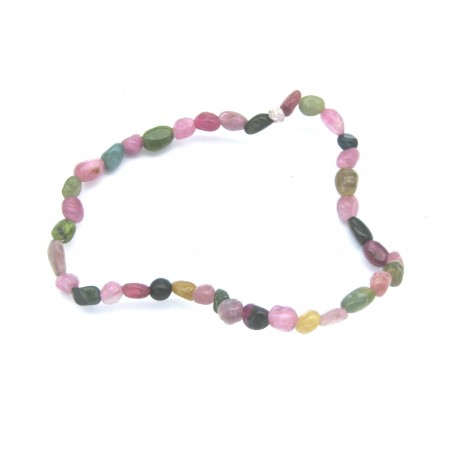 Nugget-Armband klein Turmalin bunt 4-5 mm