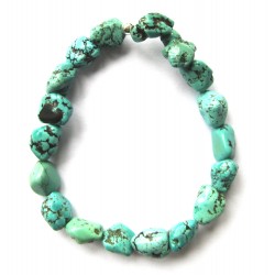 Nugget-Armband Türkis (stabilisiert) 12-14 mm