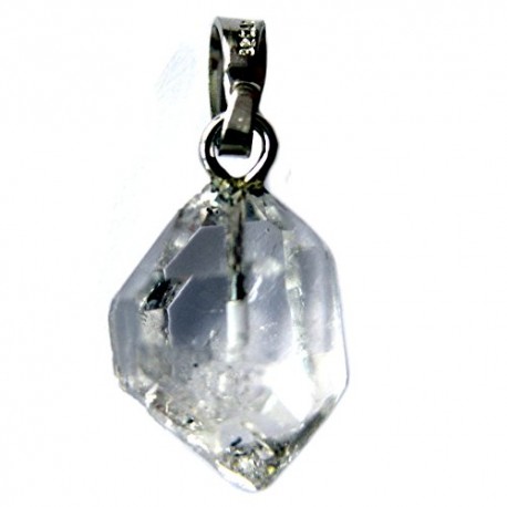 Anhänger Bergkristall Herkimer-Art 925er Silber-Öse