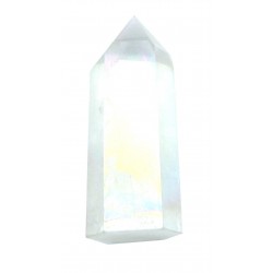 Bergkristall Spitze poliert Angel Aura (bedampft) 5-6 cm