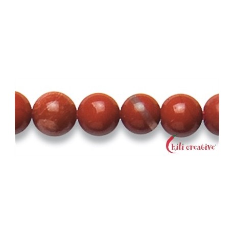 Strang Kugel Jaspis rot 8 mm