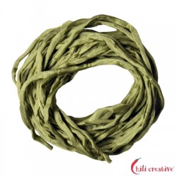 Habotai-Seidenbänder grün (jade) 100 cm VE 6 Stück