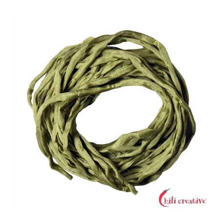 Habotai-Seidenbänder grün (jade) 100 cm VE 6 Stück