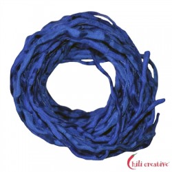 Habotai-Seidenbänder blau (dunkel) 100 cm VE 6 Stück