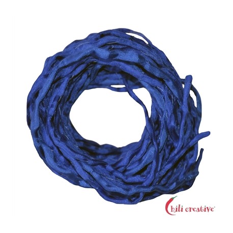 Habotai-Seidenbänder blau (dunkel) 100 cm VE 6 Stück