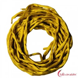 Habotai-Seidenbänder gelb (dunkel) 100 cm VE 6 Stück