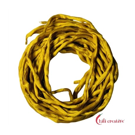 Habotai-Seidenbänder gelb (dunkel) 100 cm VE 6 Stück