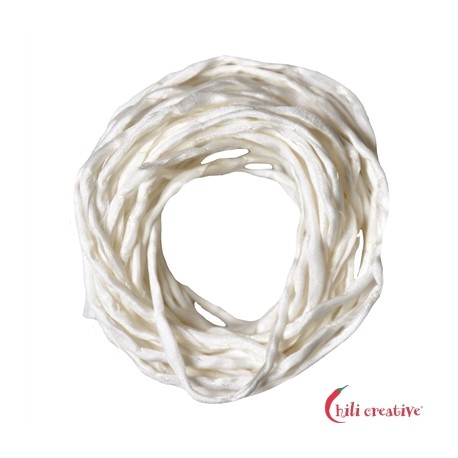 Habotai-Seidenbänder weiß 100 cm VE 6 Stück