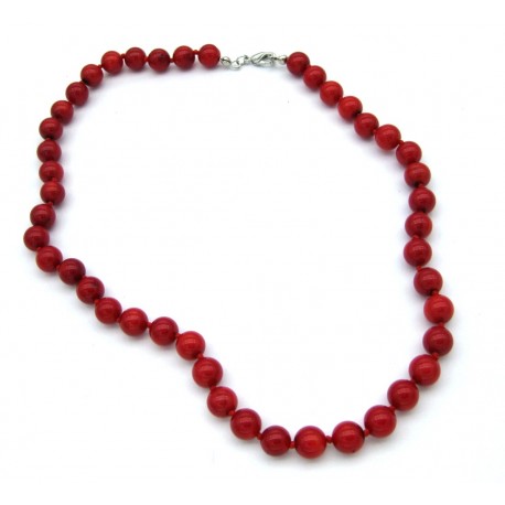 Kugel-Kette Koralle Bambuskoralle (gefärbt, stab.) 8/45