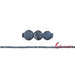 Strang Kugeln Onyx (gefärbt) gefurcht matt 4 mm (37cm)