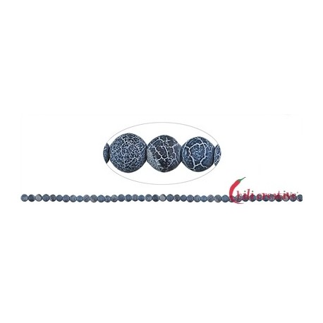 Strang Kugeln Onyx (gefärbt) gefurcht matt 4 mm (37cm)