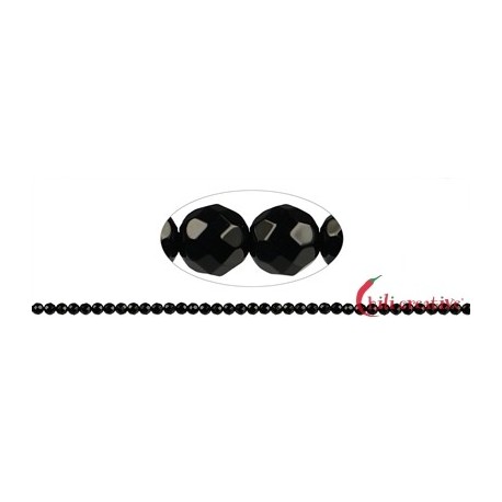 Strang Kugeln Onyx (gefärbt) facettiert 3 mm
