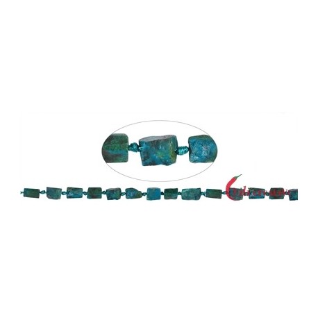 Strang Quader Chrysokoll (stab.) 8-12 x 6-7 mm (45cm)