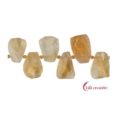 Strang Tropfen Citrin (erhitzt) 10-20 x 20-30mm (38cm)