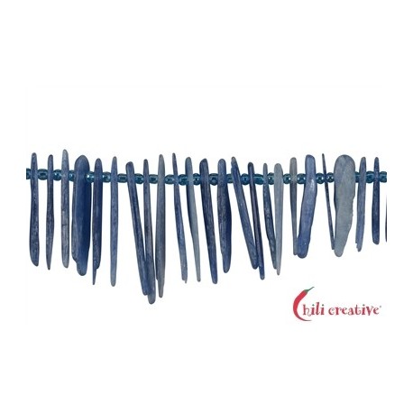 Strang Kristalle Disthen (blau) stabilisiert matt 15 - 40mm