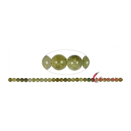 Strang Kugeln Granat grün (Grossular) 6 mm