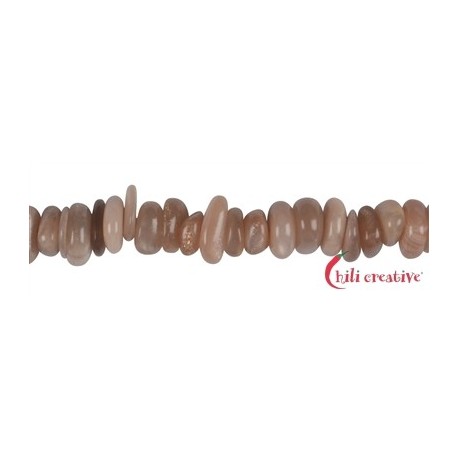 Strang Splitter Mondstein (orange) 2-5 x 7-12 mm