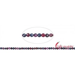 Strang Kugeln Safir/Rubin facettiert 4 mm