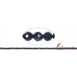 Strang Kugeln Safir facettiert 4 mm
