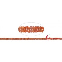 Strang Roundell Safir (orange) facettiert 1 x 3-5 mm
