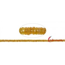 Strang Roundell Safir (gelb) facettiert 1 x 3-5 mm