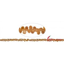 Strang Tropfen Safir (orange) facettiert 3 x 5 mm