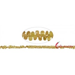 Strang Tropfen Safir (gelb) facettiert 3 x 5 mm