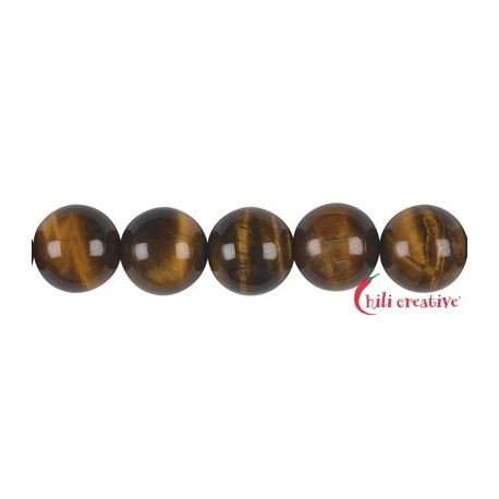 Strang Kugeln Tigerauge 14 mm