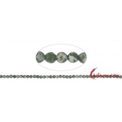 Strang Kugel Serpentin gepunktet facettiert 4 mm