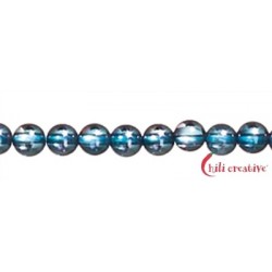 Strang Kugeln Aqua Aura (Bergkristall behandelt) 6 mm