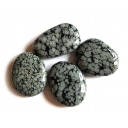 Scheibenstein Obsidian Schneeflocken 1 Stück