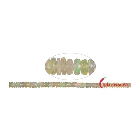 Strang Button Opal (Feueropal) 2 x 3-6 mm (42cm) mit Verlauf